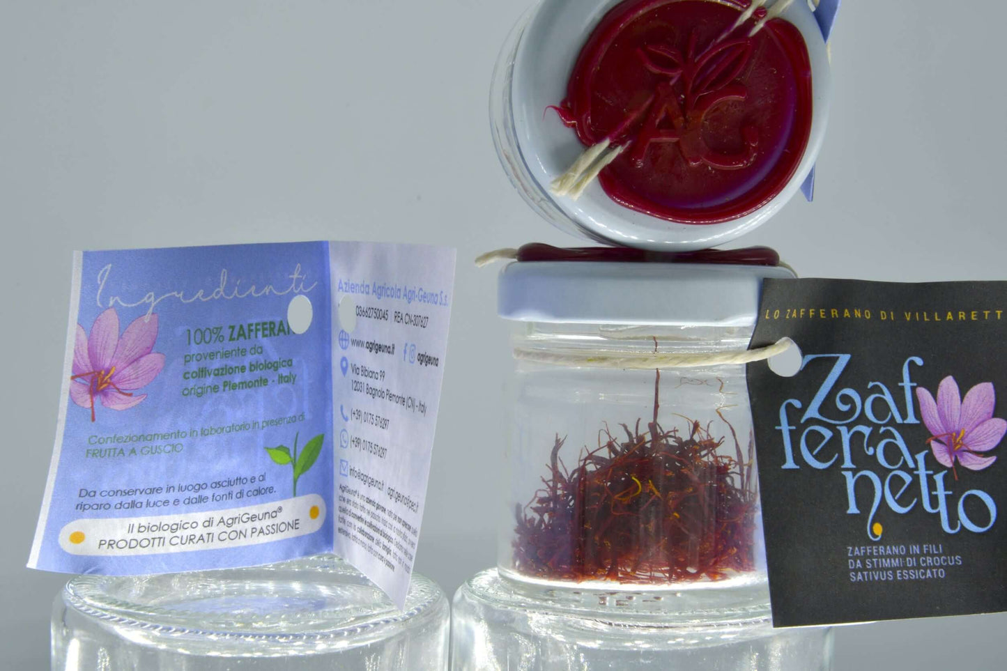 "Zafferanetto- zafferano di Villaretto" - zafferano in pistilli interi coltivato da azienda biologica in modo artigianale