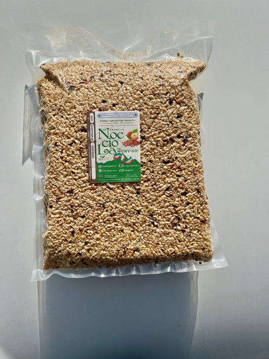 Granella della "Nocciola del Monviso"® nocciole coltivate da azienda biologica