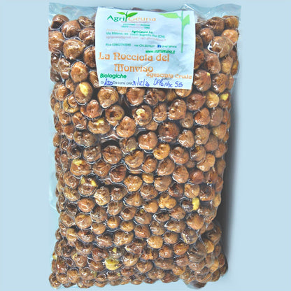 La "Nocciola del Monviso"® - nocciole coltivate da azienda biologica, SGUSCIATE crude SFUSE maggiori di 9kg