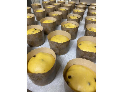 "Zaffettone" dolce natalizio con Zafferanetto, pere, cioccolato al caramello e mandarino.